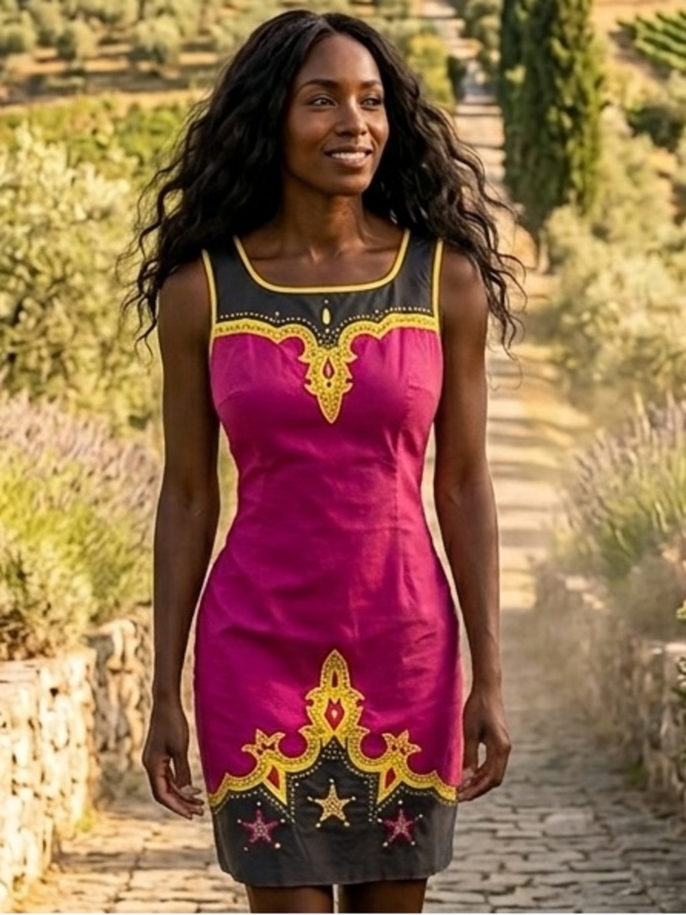 Moschino Cheap and Chic Bedazzled Statement Dress Made in Italy